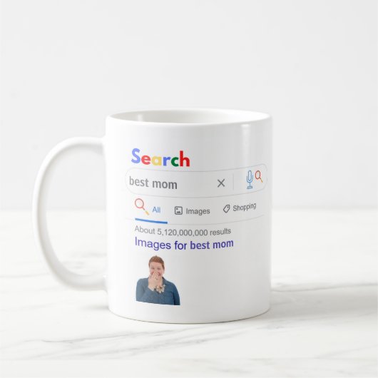 これが世界のMOMがPHOTO最高のに見えること コーヒーマグカップ (左)