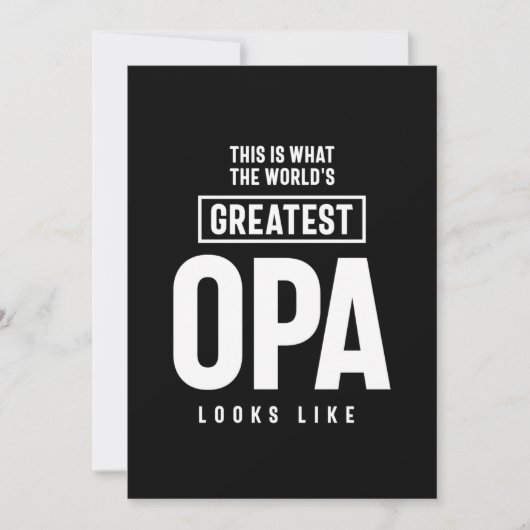 これが世界一のオパの姿だ サンキューカード (正面)