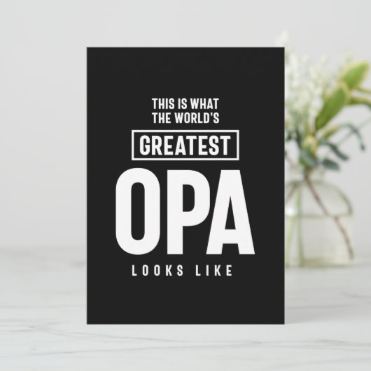 これが世界一のオパの姿だ サンキューカード (スタンド正面)