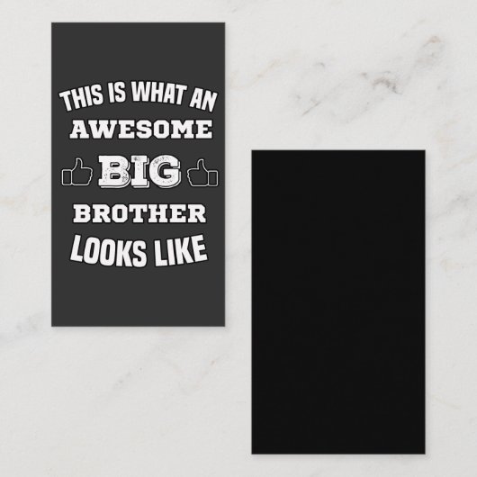 これが兄の素晴らし姿だ 名刺 (正面/裏面)