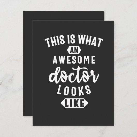 これが医者素晴らしの様子だ サンキューカード (正面/裏面)