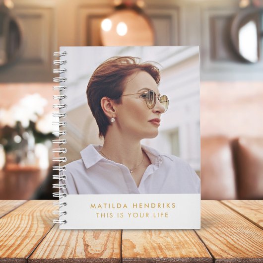 これが君の命だ |金ゴールドモダンフォトメモリブック ノートブック