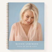 これが君の命だ |青いエレガントフォトメモリブック ノートブック (正面)