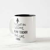 これが地理素晴らし先生 ツートーンマグカップ (正面左)