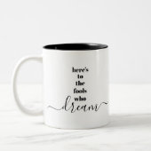 これが夢を見る馬鹿はっきりした白黒スタイリッシュ ツートーンマグカップ (左)