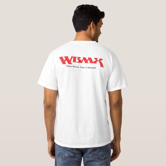 これが始まった経緯 – WBMX Tシャツ (裏面フル)