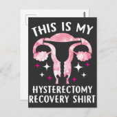 これが子宮摘出回復シャツです ポストカード (正面/裏面)