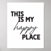 これが居間の私のハッピープレイスウォールアートだ ポスター (正面)
