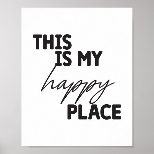 これが居間の私のハッピープレイスウォールアートだ ポスター (正面)