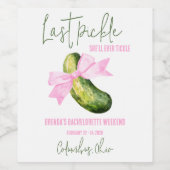 これが彼女が最後にくすぐるピクルス 〜バチェロレッテパーティー〜 ワインラベル (シングルラベル)