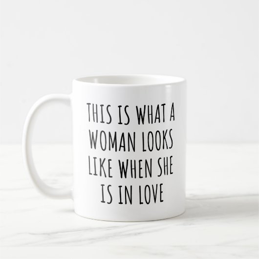 これが恋をしているときの女性の姿 コーヒーマグカップ (左)