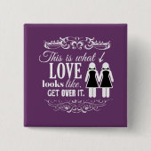 これが愛がレズビアンのように見える 缶バッジ (正面)