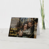 これが愛だ。ハートバレンタインデーカード – フォイル 箔シーズンカード (正面)