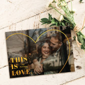 これが愛だ。ハートバレンタインデーカード – フォイル 箔シーズンカード