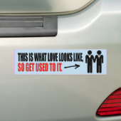 これが愛の形 LGBTQ+.png バンパーステッカー (車上)
