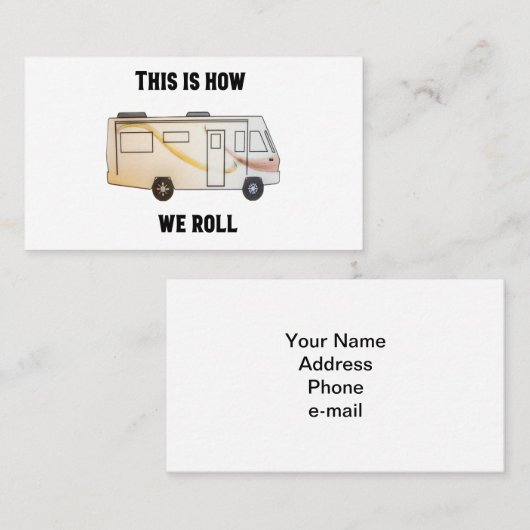 これが我々の方法であ転がる – クラスAオートホーム 名刺 (正面/裏面)