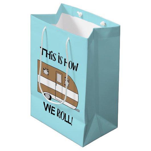 「これが我々の転が仕組み」 ミディアムペーパーバッグ (正面アングル)