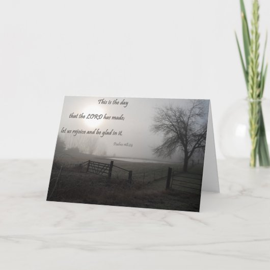 これが日のグリーティングカード – Psalms 118:24 カード (正面)