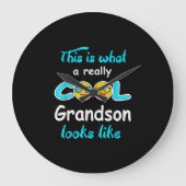 これが本当の孫カッコいいの姿だ ラージ壁時計 (正面)