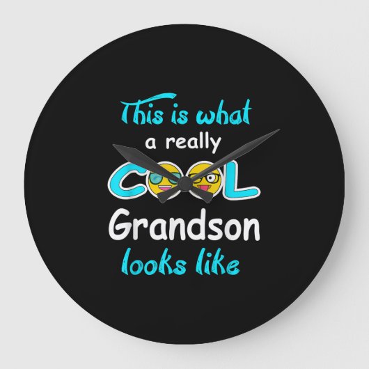 これが本当の孫カッコいいの姿だ ラージ壁時計 (正面)