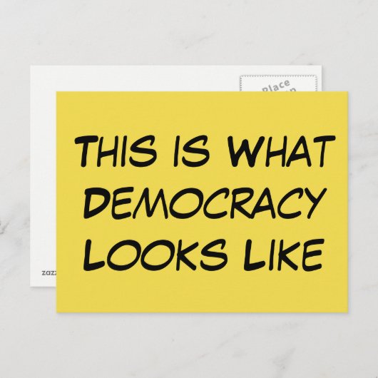 「これが民主主義の姿だ」とPolitical Msgは述べている。 ポストカード (正面/裏面)