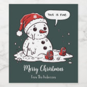 これが溶素晴らし解雪だるま ワインラベル (シングルラベル)