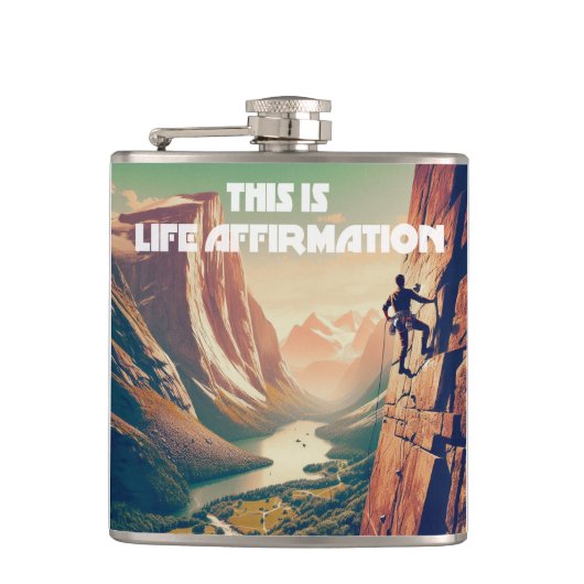 これが生命肯定ロック登山 フラスク (正面)