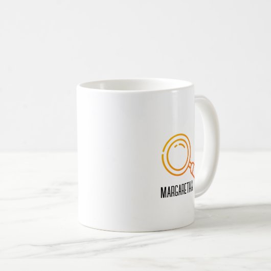 これが監査役の様子パーソナライズされた コーヒーマグカップ (正面右)