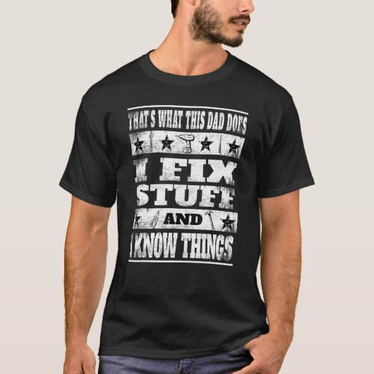 これが私がこのパパを修正する物と私は知っている Tシャツ (正面)