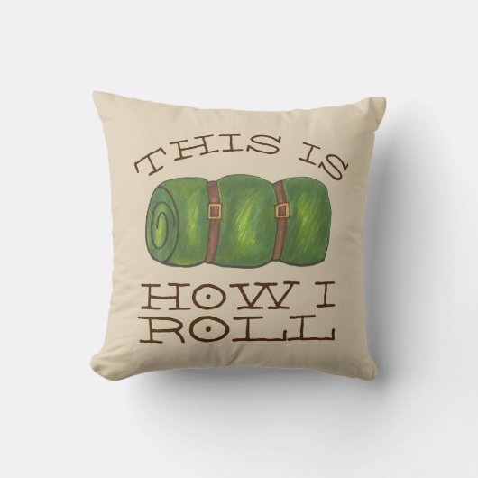 これが私がキャンプスリープ転が転がバッグハイキングの方法である クッション (正面)