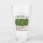 これが私がキャンプスリープ転が転がバッグハイキングの方法である タンブラーグラス (正面)