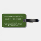 これが私がキャンプスリープ転が転がバッグハイキングの方法である ラゲッジタグ (裏面横)