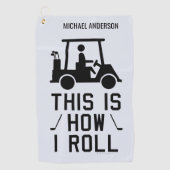 これが私がゴルファー転がをゴおもしろいウするカスタム方法だ ゴルフタオル (正面)