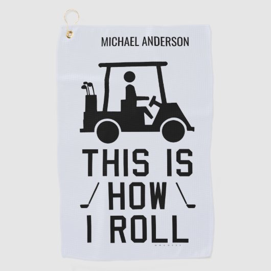 これが私がゴルファー転がをゴおもしろいウするカスタム方法だ ゴルフタオル (正面)