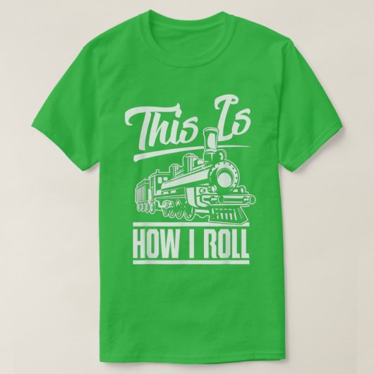 これが私が列車エンジニアアンプの鉄道の値値リストを作成する方法である Tシャツ (デザイン正面)