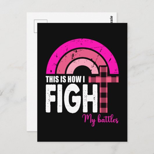これが私が戦う私の乳がんギフトに戦う方法である ポストカード (正面/裏面)