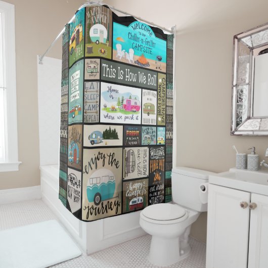 これが私たちのやり転が方です シャワーカーテン (インサイチュ)