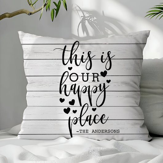 これが私たちのハッピープレイスファームハウス素朴カスタム クッション
