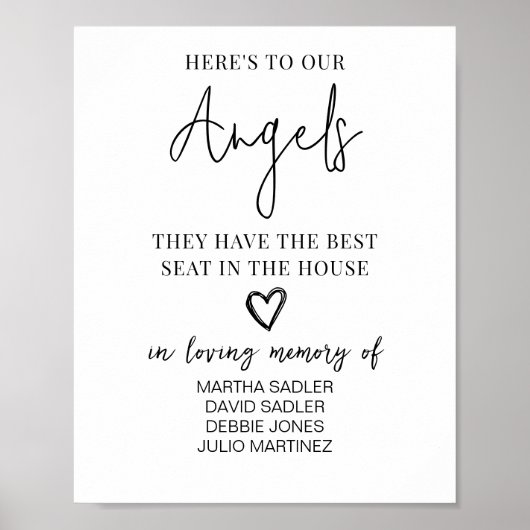 これが私たちの天使の記念結婚式の引き出物パーティー ポスター (正面)