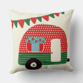 これが私たち赤転が緑のキャンパーバンレトロかわいい クッション (裏面)
