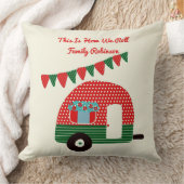 これが私たち赤転が緑のキャンパーバンレトロかわいい クッション (ブランケット)