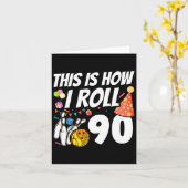 これが私のやり方 90 ボウリング 90歳の誕生日 カード (黄色い花)
