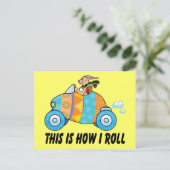 これが私のイースター転がバニーの方法 シーズンポストカード (スタンド正面)