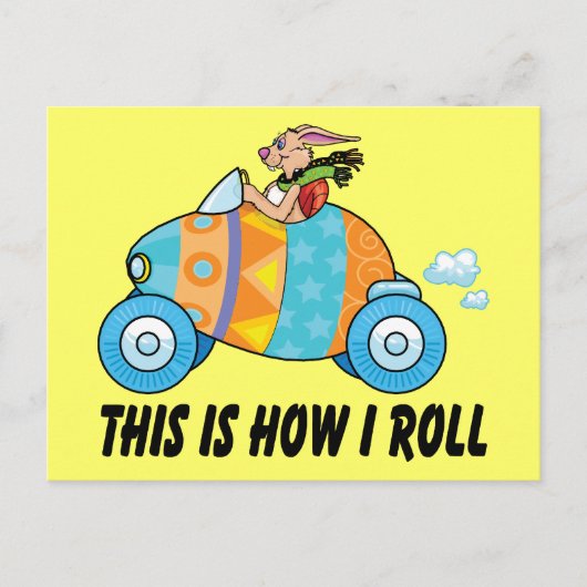 これが私のイースター転がバニーの方法 シーズンポストカード (正面)