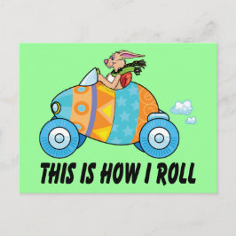 これが私のイースター転がバニーの方法 シーズンポストカード