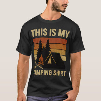 これが私のキャンプシャツです ハイキング キャンプファイヤー キャンパー Tシャツ