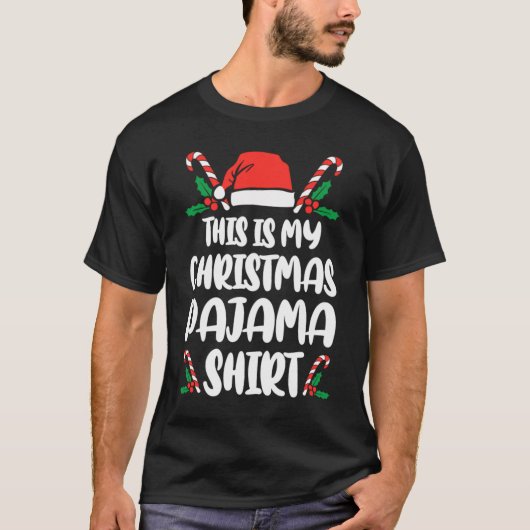 これが私のクリスマスパジャマおもしろいクリスマス Tシャツ (正面)