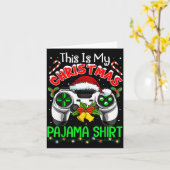 これが私のクリスマスパジャマゲーマービデオゲーム男子 カード (黄色い花)