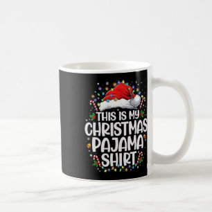これが私のクリスマスパジャマシャツです 面白い Xmas Pj メンズ コーヒーマグカップ