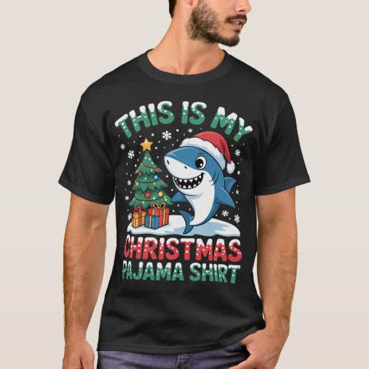 これが私のクリスマスパジャマ エイ 魚 クリスマス Tシャツ (正面)